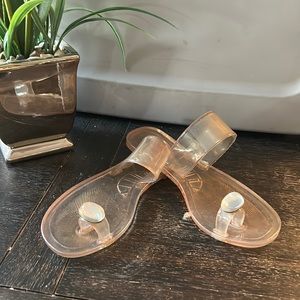 Michael Kors, clear slip on sandals